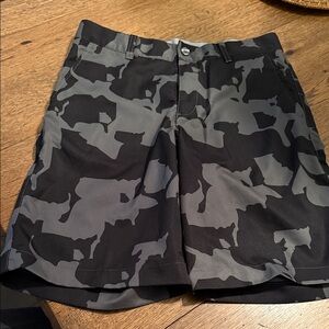 Like New Boys Puma Golf Shorts /Black and Gray Camo Shorts